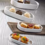 (6 pcs) Dessert Bowl - Porcelain - 330x226mm - White
