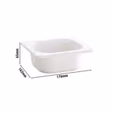 (6 db) Melamin GN tál GN 1/6 - ECO - fehér - 0,8 l - Magasság: 65 mm