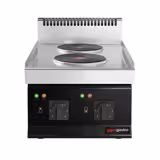 Cucina elettrica professionale - MARIO 700 - 400x700x430mm - 4,6 kW - 2 piastre tonde