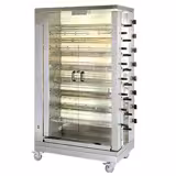 Commercial Gas Chicken Rotisserie Oven – 15-Spit - 90 Chickens - 47.2 kW - Glass Doors - No Lighting
