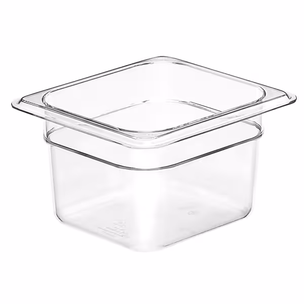 (6 st) CAMBRO | Camview® - Sampolymerbehållare GN 1/6 - Transparent - Höjd: 100mm - BPA-fri