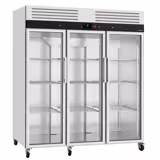 Commercial Upright Fridge ECO – Stainless Steel – 2100 L – 3 Glass Doors
