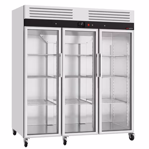 Kühlschrank Edelstahl ECO - 2100 Liter - mit 3 Glastüren