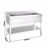 PREMIUM spoelunit - 1400x700mm - met 1 spoelbak
