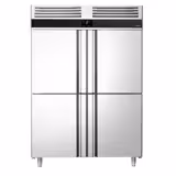 Upright Fridge Stainless steel PREMIUM - GN 2/1 - 1400L - with 4 half doors