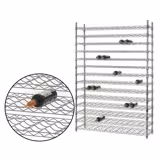 RVS stelling - 1220x1820mm - Diepte: 360mm - met 14 legborden