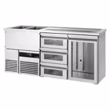 Direct Draw Beer Dispenser / Kegerator PREMIUM - 1950x700mm - Single Glass Door & 3 Glass Drawers
