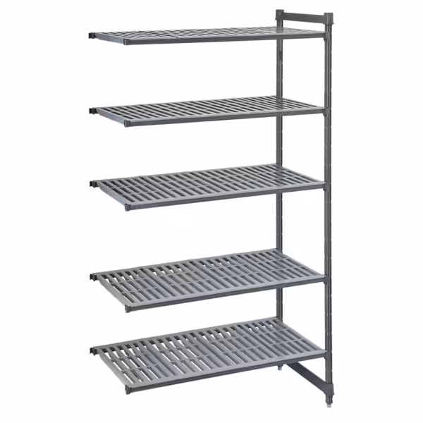 CAMBRO | Camshelving® Commercial Basics Plus Add-On Shelving Unit – 4 Slotted Shelves – 718×360 mm