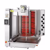 Robô de Kebab elétrico - 8 queimadores - de bancada - motor inferior - máx. 130kg - incl. 1 espeto e cuba de gordura