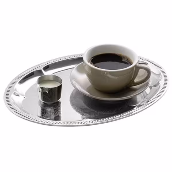 (6 τεμ.) δίσκος σερβιρίσματος - KAFFEEHAUS - ανοξείδωτο ατσάλι - 310x230 mm - ύψος: 15 mm - στοιβαζόμενος