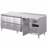 Koelwerkbank ECO - 2230x700mm - met 1 deur - 6 lades - met opstand