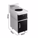 Induktionswok - 3,5 kW - inkl. Unterbau mit 1 Tür