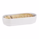 (6 Stück) Schale - CASUAL - Melamin - 1 Liter - oval - Weiß