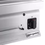 شواية غاز بحجارة الحمم البركانية - 5,5 kW - سطح شواء قابل للإمالة - يوضع على الطاولة - ستانلس ستيل