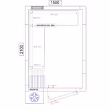 Kit rayonnage en aluminium - En angle (L) - Profondeur:360mm - Capacité de charge:600kg