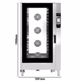Kombidämpfer - Touch - 20x GN 1/1 - inkl. Waschsystem, Temperaturfühler & Tablettwagen