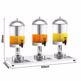 Distributore di bevande fredde - 3x8 litri - acciaio inox