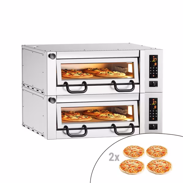 Elektryczny piec do pizzy Power – 4+4 x 34 cm – cyfrowy