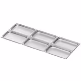 (6 pcs) Acier inoxydable Bac GN GN 1/1 - Profondeur: 40mm