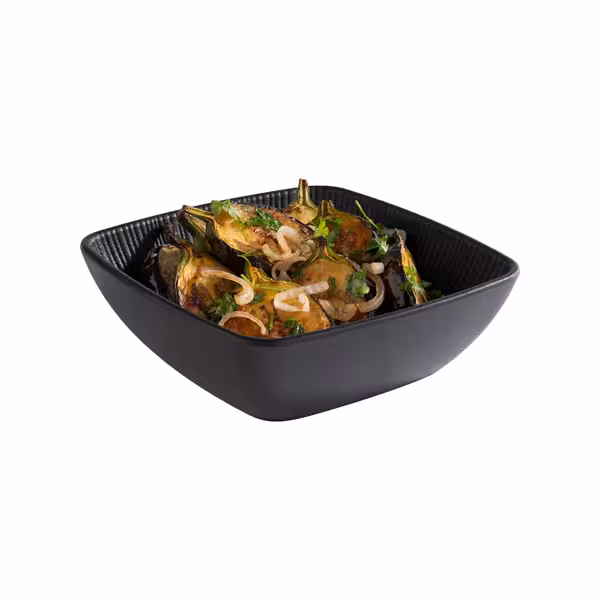 (6 pcs) Coupe - NERO - Mélamine - 0,6L - carré - 165x165mm - Profondeur : 55mm - Noir