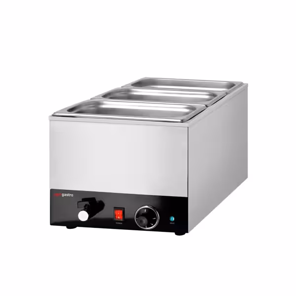Countertop Bain Marie - GN 1/1 - 200mm deep - 1,2 kW - with Drain Tap
