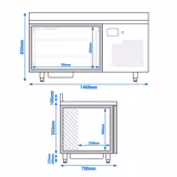 Schockfroster-Tisch - Touch - 120 Liter - 7x GN 1/1 oder EN 600x400