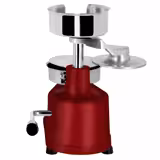 Hamburgerpers - Ø 130mm - RVS - rood