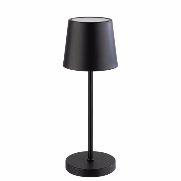 Tafellamp - MERLE MINI - LED - oplaadbaar - draadloos - IP54 - dimbaar in 3 standen - Ø90mm - Zwart