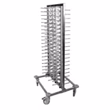 Tányértartó kocsi kétoszlopos - legfeljebb 80 tányér - Ø 16 - 32 cm - Gurulós
