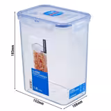 (6 stuks) LocknLock multifunctionele box Classic 1.80 liter - hoogte: 183mm - transparant