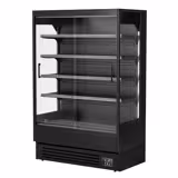 Commercial multideck display fridge - 1320mm - 595L - with 2 sliding glass doors & 4 shelves - Black