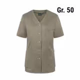 KARLOWSKY | Ladies' Tunic Essential – Sage - Size 50 - Short Sleeve - V-Neck - 95°C Washable
