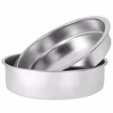 i rostfritt stål Chafing dish - Rund - roll top-lock - 2 bränslebehållare