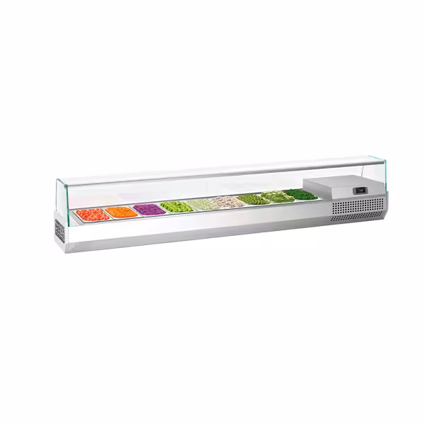 Chladicí nástavná vitrína PREMIUM PLUS - 1976x353 mm - 9× GN 1/4