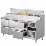 Zubereitungstisch PREMIUM - 1800mm - 10x GN 1/3 - 6 Schubladen