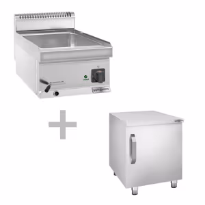 Электрическая Водяная  баня  (Bain-marie) - Мощность: 1,2 кВт -  1x GN 1/3 & GN 1x 1/2  вкл. подставку с дверью 