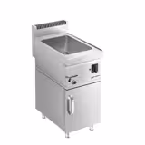 Elektrische bain-marie - 1,2 kW - 1x GN 1/3 & 1x GN 1/2 - met aftapkraan - incl. onderstel - incl. onderbouw met 1 deur