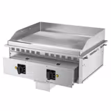 Plancha électrique - plaque acier - 9,0 kW - Rainurée - Surface de cuisson : 693x484mm