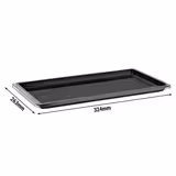 GN 1/2 Gastronorm Tray - Polycarbonate - 324x263mm - Height: 22mm - Black