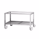 Soubassement ouvert - 1395x910x820mm - Inox - Série ERHM, GHKM & EHKM - avec roulettes