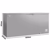 Commercial Chest Freezer - 1804x695mm - 534 L - Stainless Steel Lid - incl. separating grid - For UK