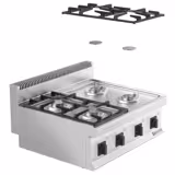 Plynový sporák - MARIO 600 - 600x600x430 mm - 14,0 kW - 4 hořáky - stolní zařízení