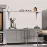 Mensola a parete in acciaio inox - 1800x300mm - con 1 ripiano