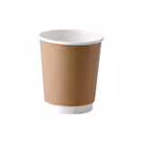(500 unidades) Copo de papel Coffee to go - parede dupla - 200ml - 8 oz - Ø 80mm - castanho - interior branco