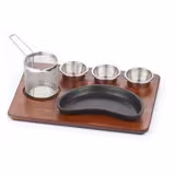 Fajita Servierset - 6-teilig - Gusseisenpfanne in Kidneyform