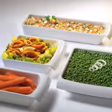 (6 stuks) GN 1/4 schaal - CASCADE - Melamine - 1,5L - rechthoekig - 264x162mm - Diepte:75mm - stapelbaar - Wit