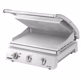 ROBAND | Kontaktgrill / Hamburger Grill - 3,1 kW - oben Gerillt & unten Glatt - Grillfläche: 500x275mm
