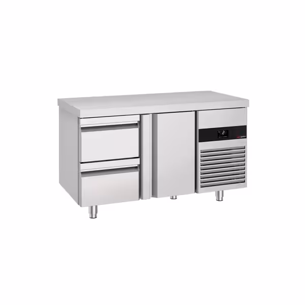 Koelwerkbank PREMIUM - 1400x700mm - 281 liter - met 1 deur - met 2 lades