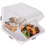 (6 pcs) Food Storage Box - with Sliding Lid - 140x230mm - White - Stackable