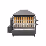 Girapolli professionale a carbone – grill per polli - con 2 spiedi - capacità fino a 10 polli